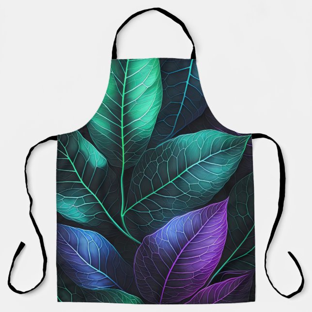 Tablier Belle aquarelle Foliage tropical (Recto)
