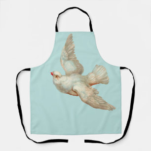 Tablier belle colombe blanche