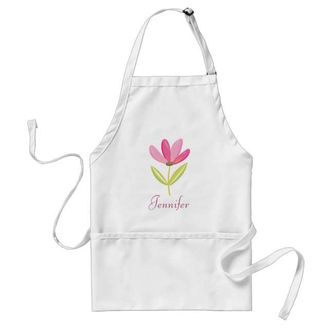 Tablier Belle fleur rose (Devant)