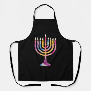 Tablier Belle Hanoukka Vintage Menorah Happy Hanoukka