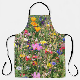 Tablier belle prairie colorée de fleurs sauvages