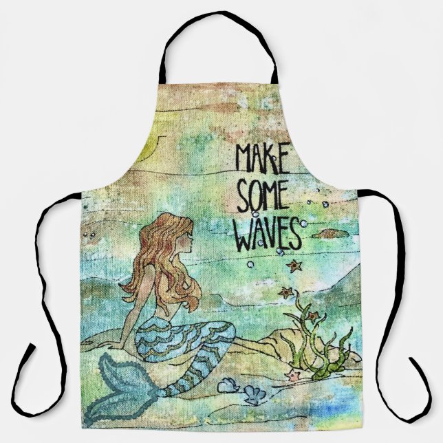 Tablier Belle Sirène Faire Quelques Vagues Apron (Recto)
