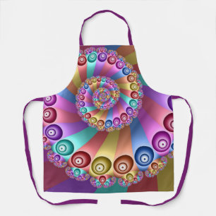 Tablier Belles couleurs arc-en-ciel Art fractal Abstrait