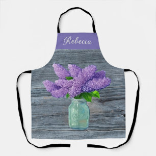 Tablier Belles Lilacs En Mason Jar Rustique