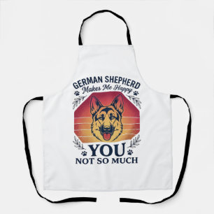 Tablier Berger Allemand Toi Chien Coucher de Soleil Rétro
