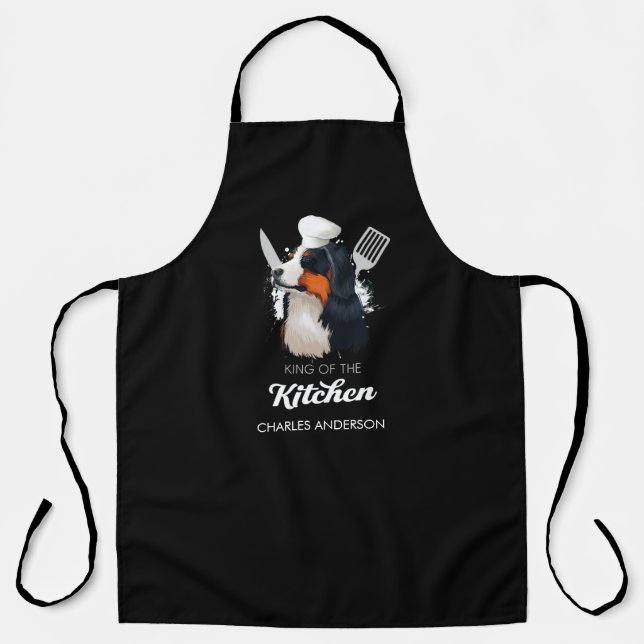 Tablier Bernese Mountain Dog King of the Kitchen Dog Chef (Recto)