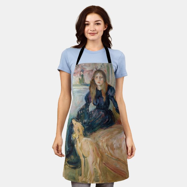 Tablier Berthe Morisot - Julie et son Greyhound Laerte (Porté)