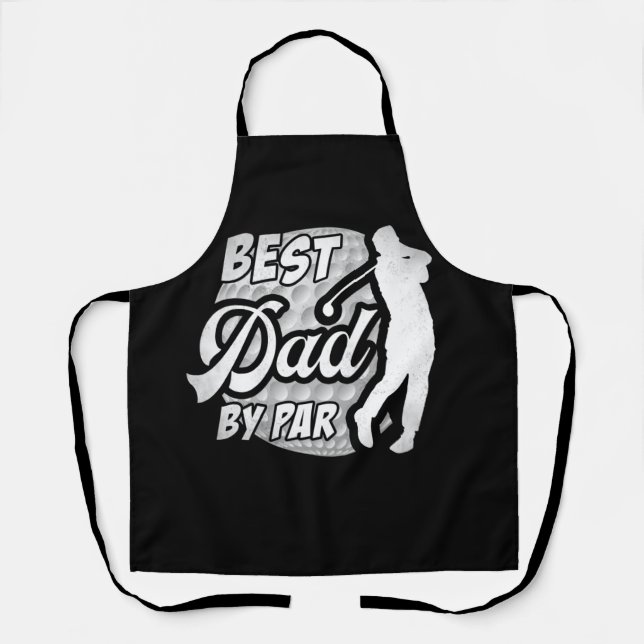 Tablier Best Dad By Par Par Golf Lover Fête des pères (Recto)