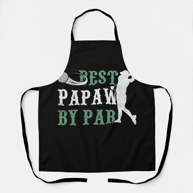 Tablier Best Papaw By Par Fête des pères Cadeaux Golf Love (Recto)