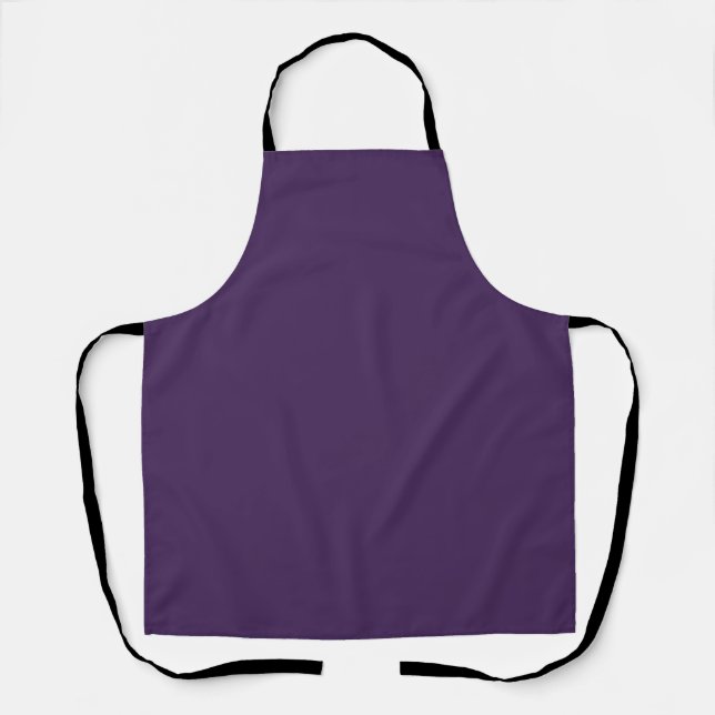 Tablier Beurre d'acai violet foncé de couleur solide (Recto)