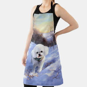 Tablier Bichon Frise Laisser neiger Noël