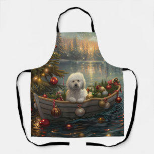 Tablier Bichon Frise Noël Festive Voyage