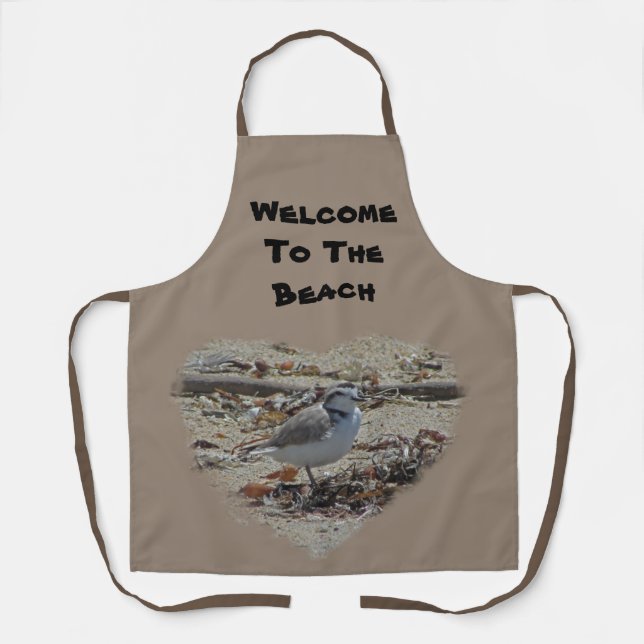 Tablier Bienvenue À Beach Snowy Plover Photo Coast Bird (Recto)