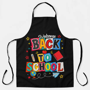 Tablier Bienvenue à l'école Professeur Bonne Première Jour