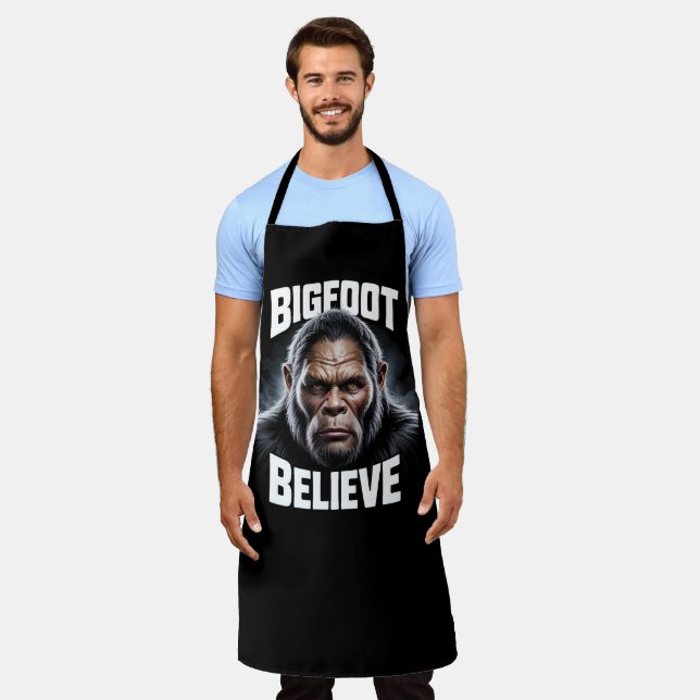 Tablier Bigfoot Croire Cryptid Fan BBQ Pit Apron (Porté)