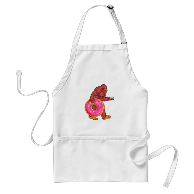 Tablier Bigfoot drôle marcher avec la grande beigne et le  (Devant)