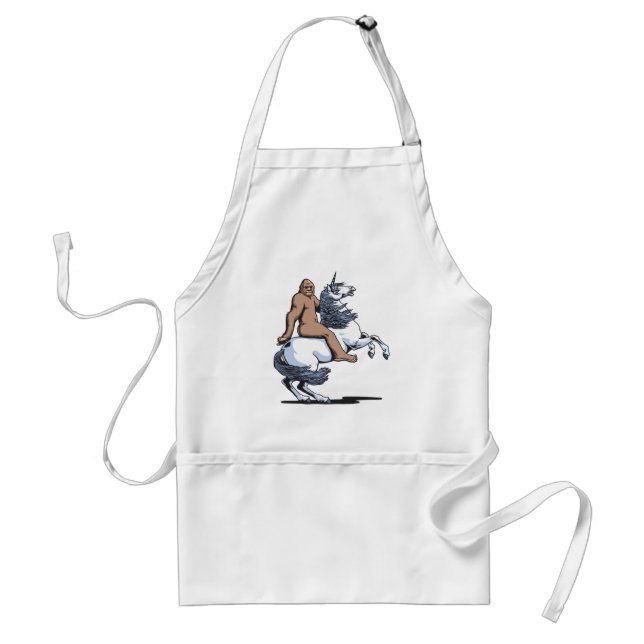 Tablier Bigfoot montant une licorne (Devant)