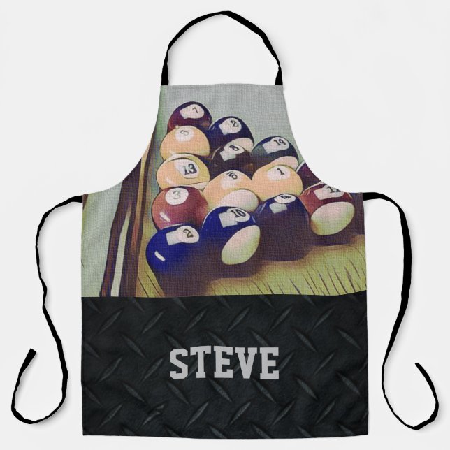 Tablier Billiards escarpés : le hobby sportif Cool masculi (Recto)