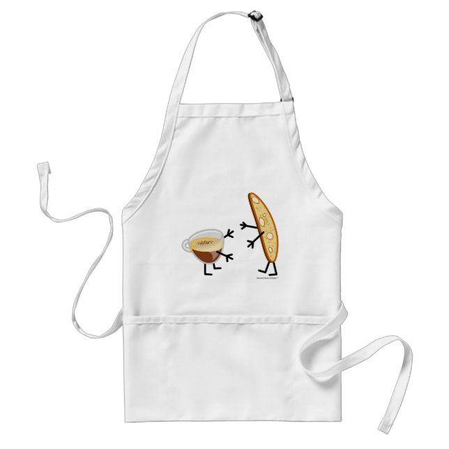 Tablier Biscotti et café - personnalisables (Devant)