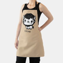 Bison bouffant Baby - Kawaii Farm Animal Art