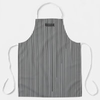 Bistro Foodie Black And White Café Stripe Motif