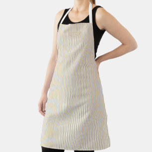 Tablier Bistro Foodie Natural Café Stripe Motif