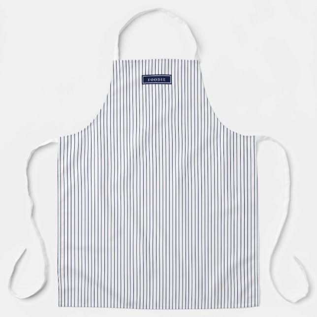 Tablier Bistrot Bistro Stripe de la Marine Blue Railroad (Recto)