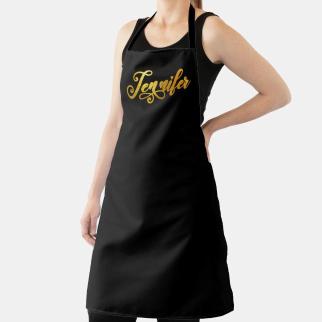 Tablier Black et Faux Gold pour Jennifer (Insitu)