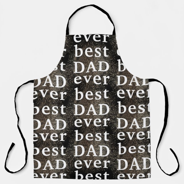 Tablier Black Gold Festive | meilleur DAD | FÊTE DES PÈRES (Recto)