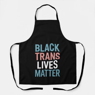 Tablier Black Trans LGBTQ Support Vit Matière Transgenre