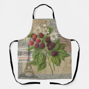Tablier Blackberries Floral Garden Flower Papillon Art