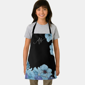 Tablier Bleu Aloha Floral Apron