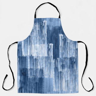 Tablier Bleu Aquarelles : Motif géométrique