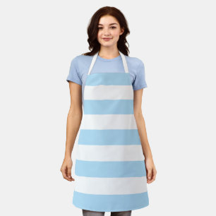 Tablier Bleu, Blancs, Motif rayé