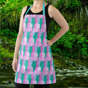 Tablier Bleu Caraïbes Ananas Colorés