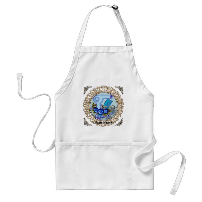 Tablier Bleu chic Pansy Beauticier (Devant)