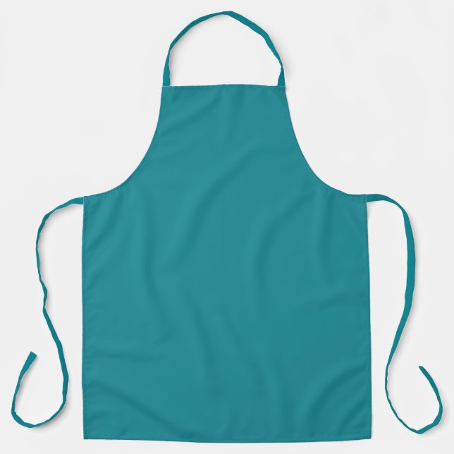 Tablier Bleu Cyan Turquoise Turquoise Printemps saison Cou (Recto)