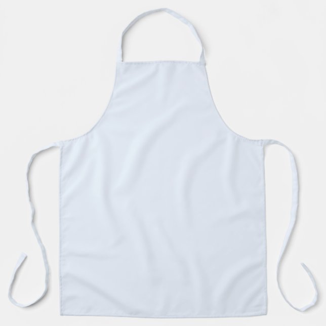 Tablier Bleu doux blanc pastel couleur uni (Recto)