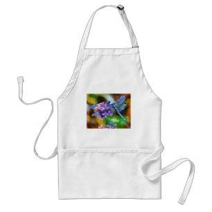 Tablier Bleu dragonfly sur Garlic Dot Art sauvage