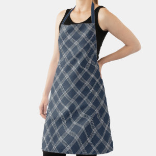 Tablier Bleu et Blanc Aspect Denim