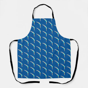 Tablier Bleu foncé et Turquoise Motif de plongée