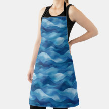Bleu Méditerranéen Vagues Tout-En-Plan