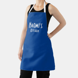 Tablier bleu profond personnalisé