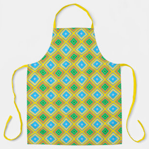 Tablier Bleuet Couleurs Harmonieuses Ligne Angulaire Art 
