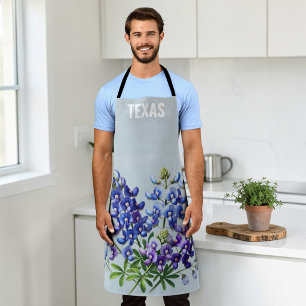 Tablier Bleus Bleuets Texas Floral État Texan