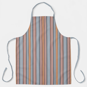 Tablier Bloc de couleur bleu rose gris rayures verticales