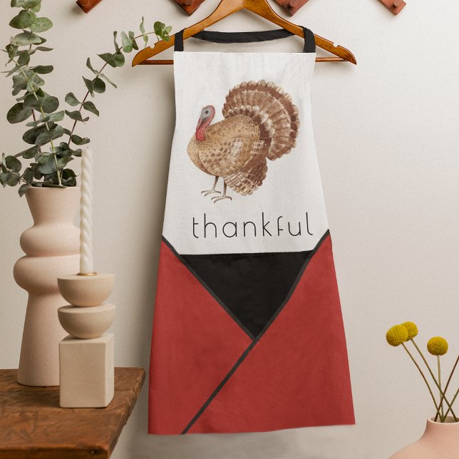 Tablier Bloc de couleur géométrique de la Turquie Thanksgi (Créateur téléchargé)