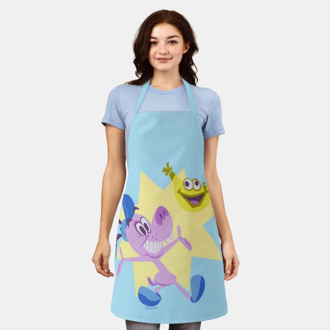 Tablier Bloofy et Pouchy (Porté)