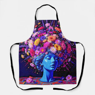 Tablier "Bloom of Eternity" - Un portrait surréaliste colo