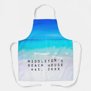 Tablier Blue Aqua Ocean Sea Beach Côte Famille personnelle